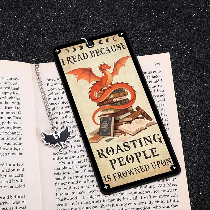 Dragon Bookmark - Dragon Gifts for Women Men Girls Fantasy Bookmark Gifts for Book Lovers Women Men Dragons Stuff Bookish Gift Funny Book Marks for Reading Kids Books Accessories for Reading Lovers