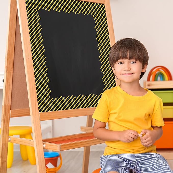 Whaline 69Ft Graduation Bulletin Board Borders Glitter Black Gold Graduation Cap Star Stripe Scalloped Bulletin Board Trim Border for School Classroom Office Desk Window Chalkboard Party Supplies