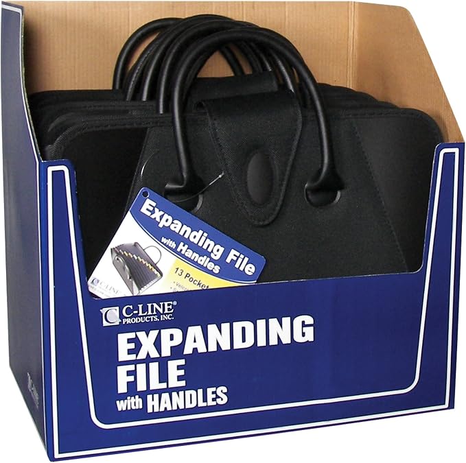 C-Line Expanding File with Handles, Letter Size, Black (48211)