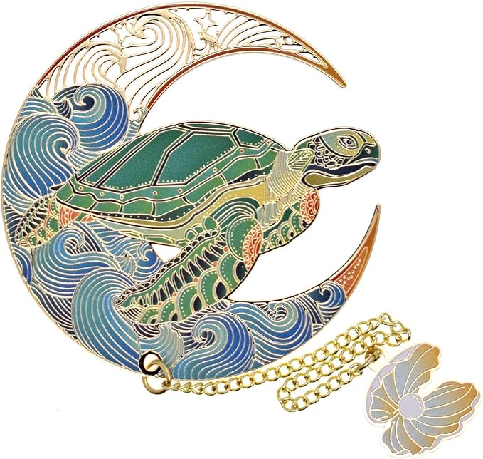 BLBMH Metal Turtle Bookmarks for Women | Ocean Animal Bookmark for Book Lovers | Cute Sea Turtle Page Marker | Unique Graduation Birthday Gift - Turtle
