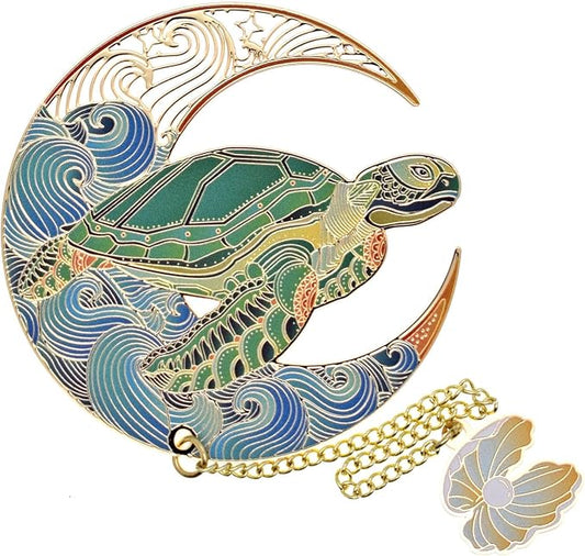 BLBMH Metal Turtle Bookmarks for Women | Ocean Animal Bookmark for Book Lovers | Cute Sea Turtle Page Marker | Unique Graduation Birthday Gift - Turtle
