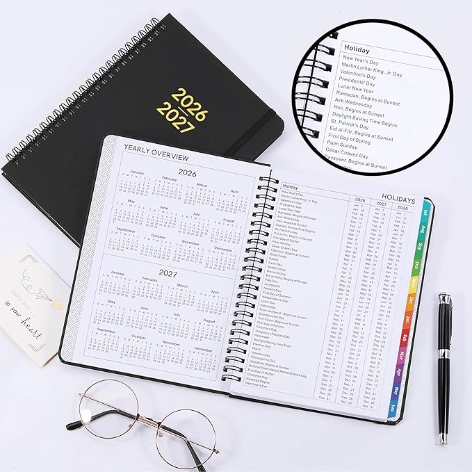 Planner 2026-2027 - Planner 2026-2027 Weekly and Monthly from Jul. 2026 - Jun. 2027, Academic Planners with Pocket and Tabs, 8.5" x 6.4"