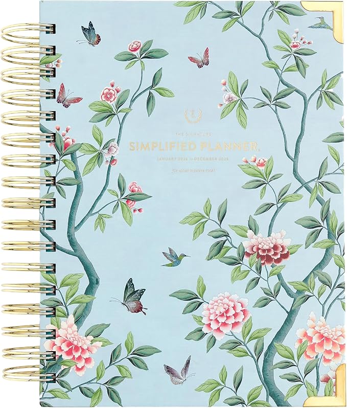 Simplified 2026 12-Month Spiral Daily Planner — Faraway Land — January 2026 - December 2026, Calendar Year Organizer with Stickers, Pockets, and Keepsake Box