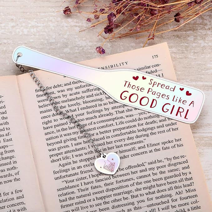 Funny Book Lover Gifts for Women Men, Dark Romance Book Merch for Teen Girls Boys Adult Bookish Gifts Good Girl Bookmark, Book Accessories for BookNerds Bookworm Book Lover Funny Bookmark