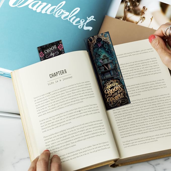 100PCS Dark Academia Bookmarks Bulk, Gothic Witchy Horror Book Marks for Reading, Paper Book Marker Clips for Women Men Halloween Christmas Book Club Gifts School Office Supplies
