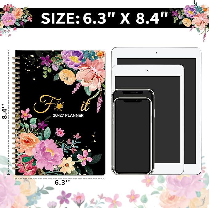 Planner 2026-2027 - Funny it 2026-2027 Weekly & Monthly Planner, Jun. 2026 - Jul. 2027, 6.4'' x 8.5''(A5), Academic Calendar Planner with Colorful Monthly Tabs, Back Pocket