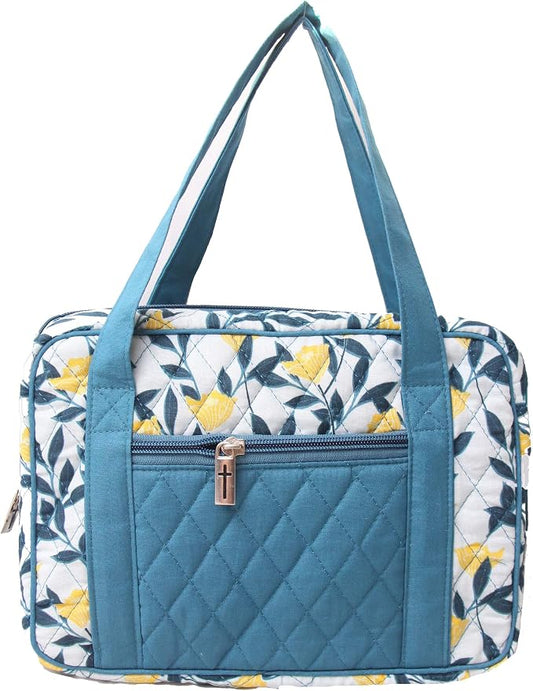 DIWI Quilted Bible Cover Extra Large Sizes 11.25 X 8.25 X 2.75 Inches Bible Tote Good Book Case (XL, C2 Hope of Desert)