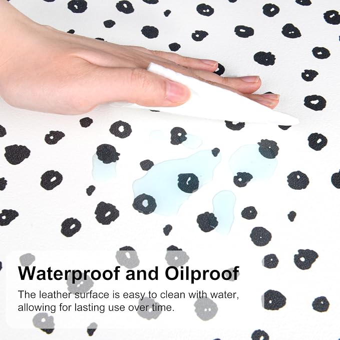 Colorful Star Boho Desk Mat, XXL Mouse Pad Desk Pad Boho Desk Accessories for Women Office Decor, Non-Slip Rubber Base Waterproof Leather Computer Desk Mat, Polka Dot Gaming Mousepad, 31.5" x15.7"