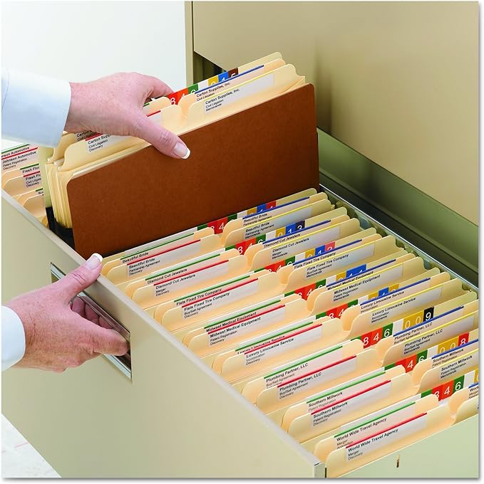 Smead File Pocket, Straight-Cut Tab, 1-3/4" Expansion, Letter Size (Redrope, Letter, 50)
