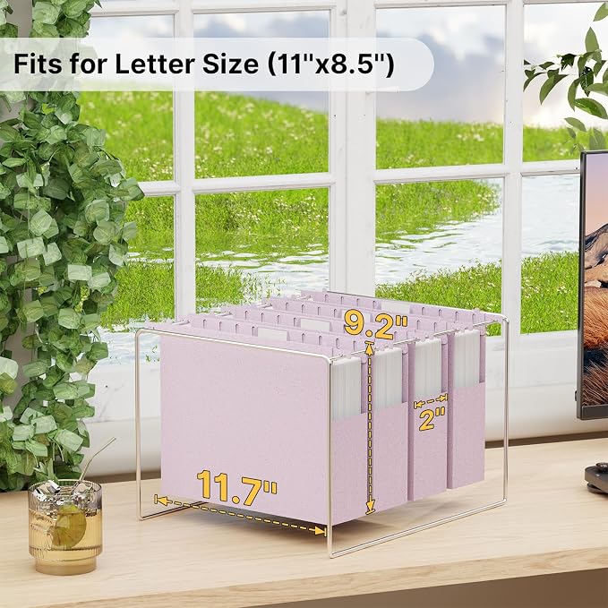 XINGIA Letter Size Hanging File Folders with Tabs,2'' Expansion,12 Pack Plastic Hanging Folders,Extra Capacity File Cabinet Folders,Hanging Organizers for Filing Cabinet, Bulky Files & Medical Charts