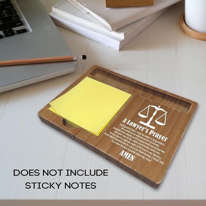 Inspirational Gifts for Lawyers, 4x6 Inch Sticky Pen-holder for Office Home, Prayer Quotes Decor for Office, Meaningful Thank You Teachers Day Gifts for Lawyers Friends-A22