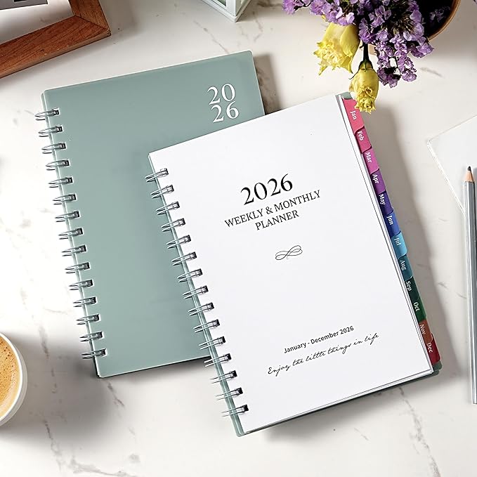 2026-2027 Planner - 2026 Planner Weekly and Monthly from Now - Dec. 2026, Calendar Planners 2026 with Monthly Tabs, Inner Pocket, 8.5" x 6.4"