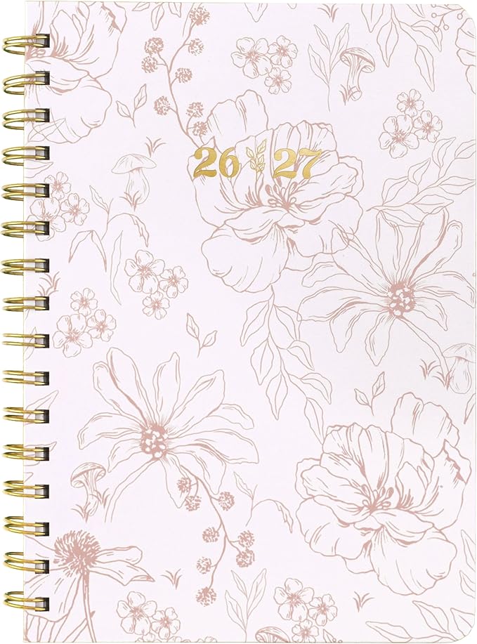 Cambridge Planner 2026-2027 Weekly & Monthly Academic 12-Month July-June, 5-1/2" x 8-1/2", Pen+Pillar, Sketched Floral (PP25-200A)