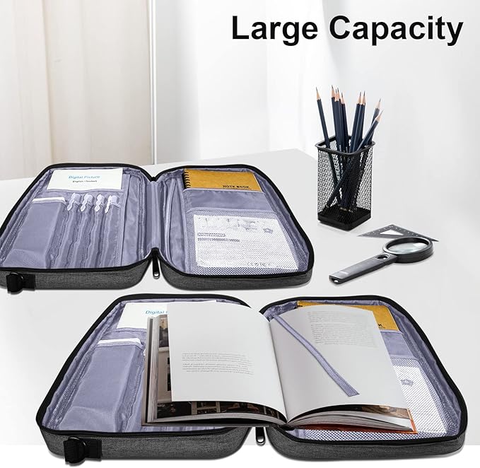 Bible Cover for Men Women, Zippered Bible Carrying Case Bible Protective Bag with Handle and Adjustable Shoulder Strap, Bible Bag for Women Men Kids (Gray)