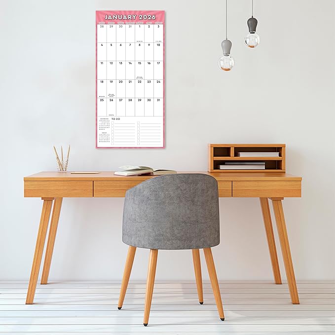 Great Big Grid 2026 Wall Planner, 12-Month Large Grid Family Calendar & Organizer with Holidays: 2026, 12" × 12"