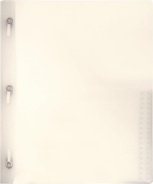 Lion 2-Pocket Plastic Folder with Fasteners, Clear, Pack of 4 (92310-CR-4P)