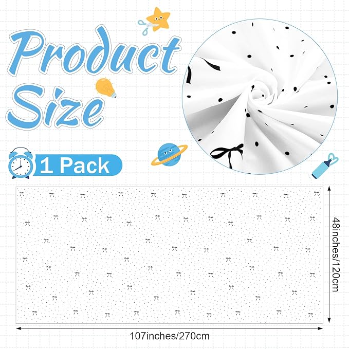 Mindsoft Bulletin Board Paper 48'' x 107'' Class Boards for Classroom Bulletin Boards Everyone is Welcome Classroom Board Decor Pillows Curtains Crafts (1 Pc,Bows)