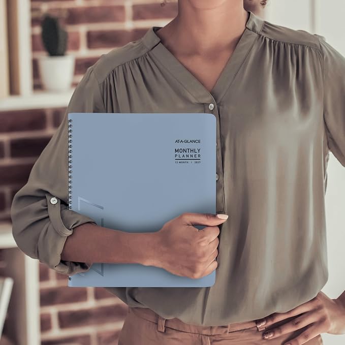 AT-A-GLANCE 2027 Planner, Monthly, 9" x 11", Contemporary, Slate Blue (70250X2027)