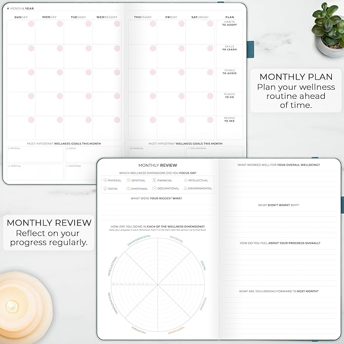 Clever Fox Wellness Planner Premium – Daily Lifestyle Journal to Support Health, Nutrition & Exercise – Healthy Living Journal with Meal, Exercise & Habit Trackers – Lasts 3 Months (Aquamarine)