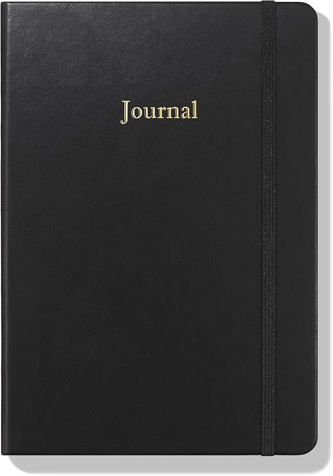Wykeham's Productive Journal – Weekly Planner to Increase Productivity – Personalization Available (Black, 8.5"×5.5")