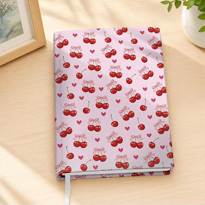 6 Pack Stretchable Book Covers, Jumbo Book Covers for Paperbacks Hardcover Books up to 9 x 11 Inches, Reusable Washable Protective Fabric Books Sleeves, Pink Bow