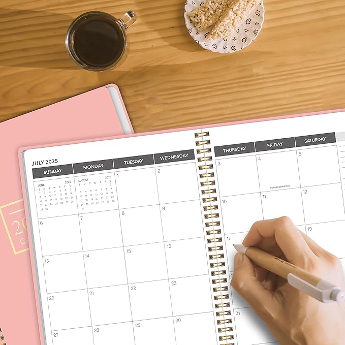 Monthly Planner 2026-2027, 2026 Calendar 18 Months Planner, January 2026 - June 2027, 8.5" x 11", 2026 Academic Calendar Hard PVC Cover with Spiral Bound, Perfect for School & Office for Women & Men