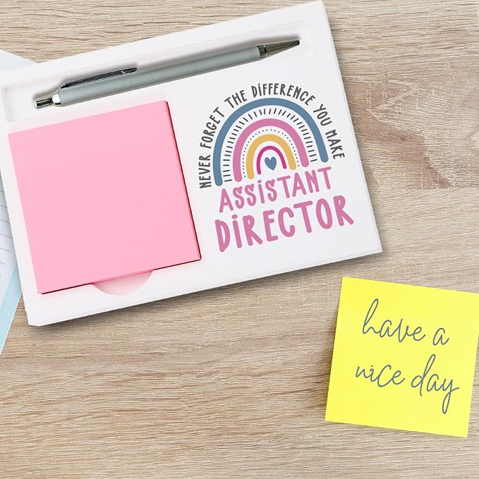 Assistant Director Gifts Sticky Note Holder, Thank You Gift for School Assistant Director, Program Coordinator Admin Leader, Education Appreciation Week, Graduation or Holiday Recognition PB053