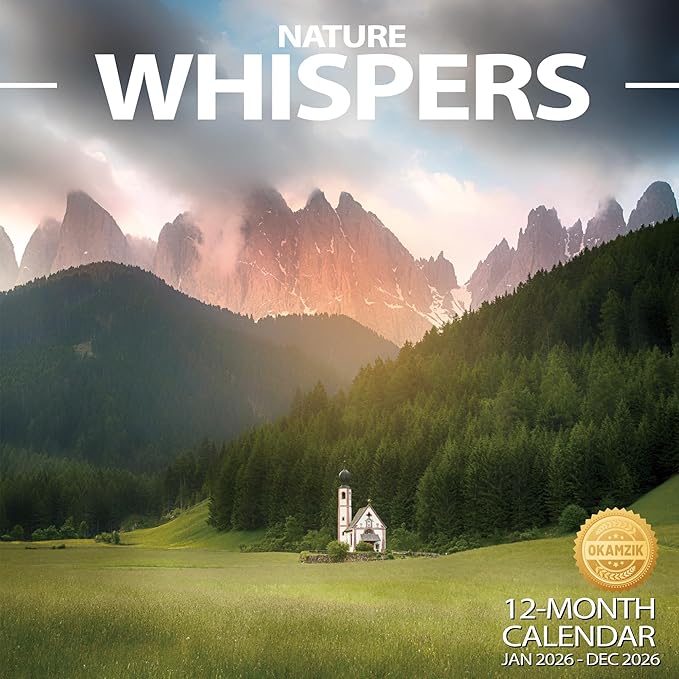 Wall Calendar 2026 Planner Calendar - Whispers of nature Hangable Monthly Wall Calendar with Large Blocks for Organizing & Planning, Academic Schedule, Home, Office & family, Thick & Sturdy Paper (12"x24" Open)