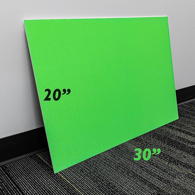 BAZIC Products Foam Board 20" X 30" Neon Green, Colored Foam Boards 3/16 Inch Thickness, Presentation Signboards School Craft Project Framing Display, 25-Pack