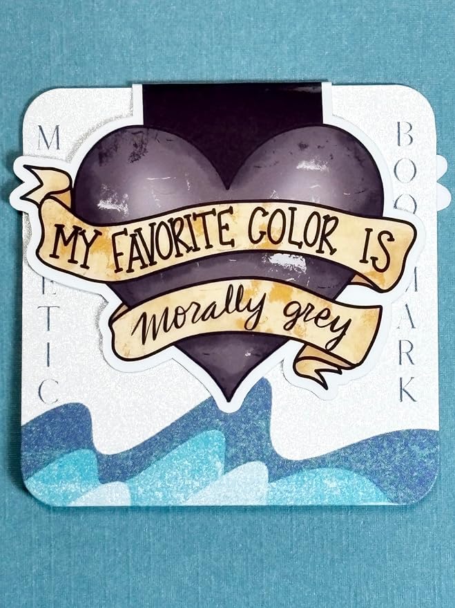 Creates Magnetic Bookmark for Reading Journals Planners Scrapbooking Office Supplies Cute and Funny Bookmark for Bookworms Matte Laminate Double Sided Handmade (Morally Grey)