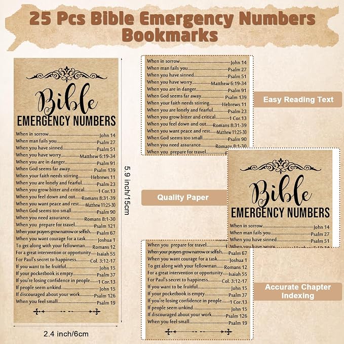 Feifeiya 25 Sets Father's Day Christian Church Gifts Bulk Bible Verse Plastic Gel Pen Religious Silicone Keychains Scripture Bookmarks for Men Women Empowerment Sunday Study Group Gifts(Wood Color)