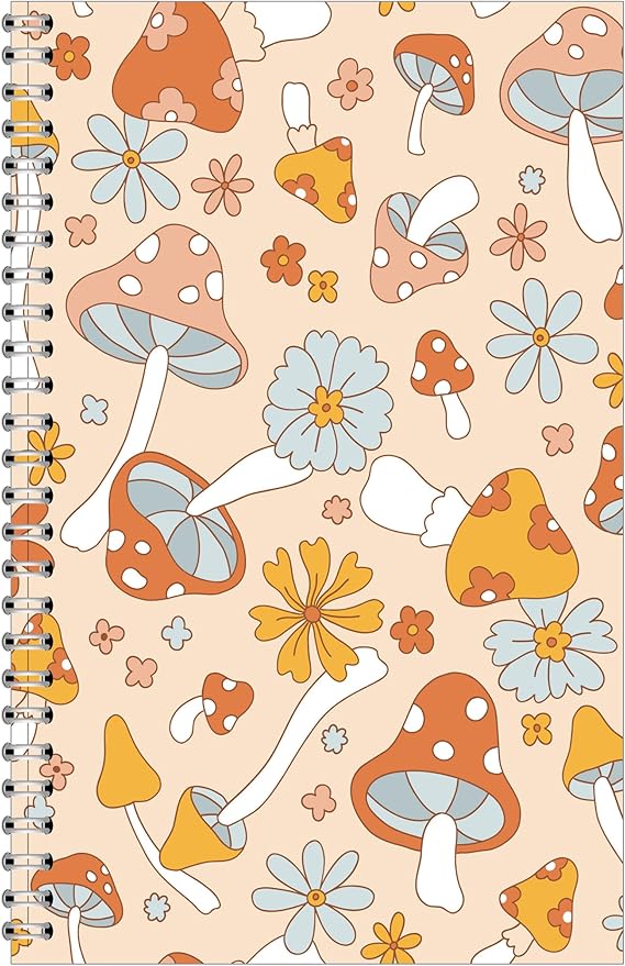 House of Doolittle Non-Dated Monthly & Weekly Planner Calendar - Spiral Bound Organizer - 7 x 11 Inches - Mushroom Design