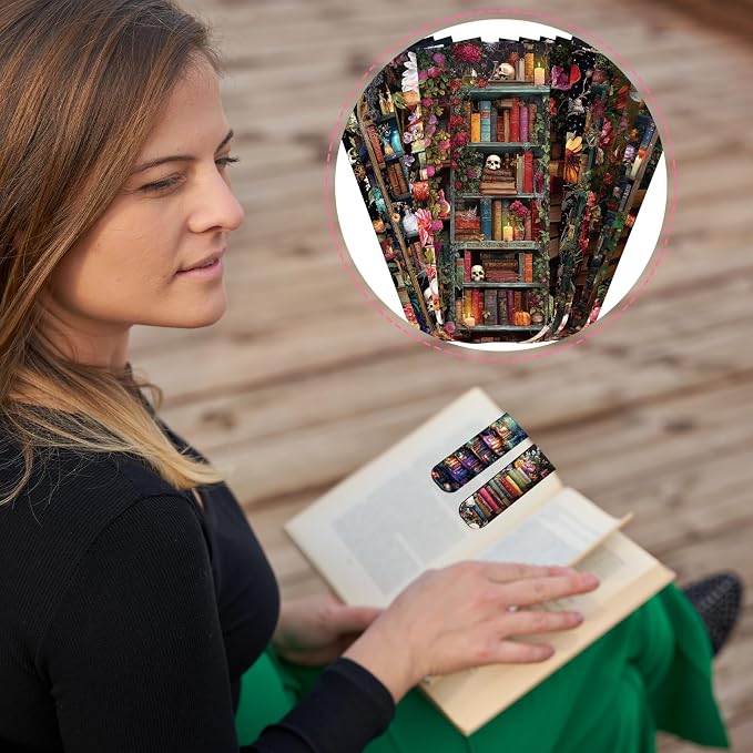 Vintage Books Magnetic Bookmarks Gifts - Wxiben 30 Pcs Retro Floral Bookmarks Magnetic Flower Book Mark Magnets Page Clips Gift for Book Lover Women Men Students Teachers Reading Bookish