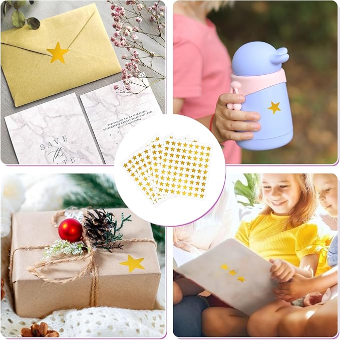 Star Stickers - 2520 PCS 0.6" Foil Star Metallic Stickers for Kids Reward & School Classroom Teacher Supplies
