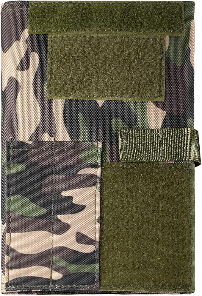 KOSIBATE OCP Military Log Book Cover, 5.5”X 8” Army Tactical Notebook,OCP Green Book Protective Holder(Camogreen,Only Cover)