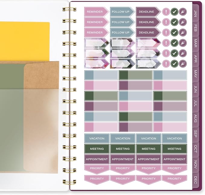 Mead Cambridge 2027 Planner, Weekly & Monthly, 5.5" x 8.5", Blush Blossom (1855-200-27)