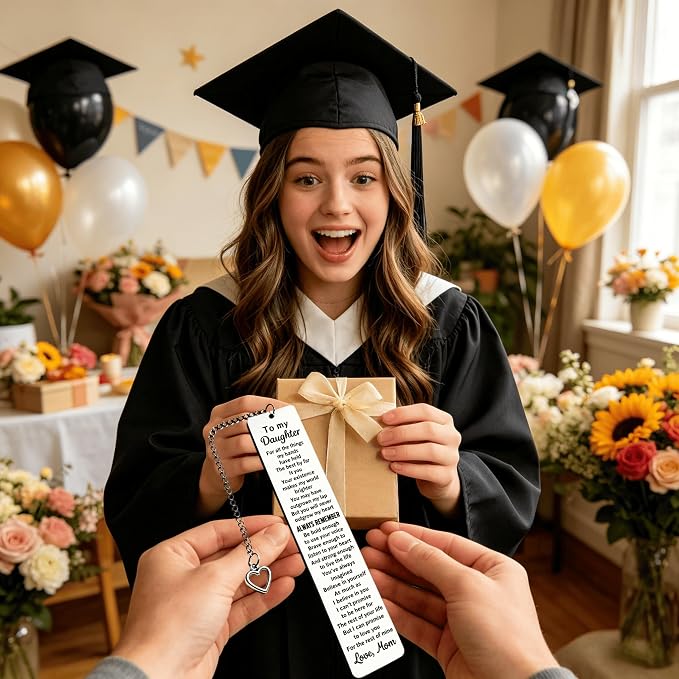 Inspirational Bookmark for Teen Girls-Daughter Gifts from Mom, Daughter Birthday Graduation Back to School, 18th Birthday Gifts for Girls, Come with A Gift Box, Lightweight Durable Bookmark