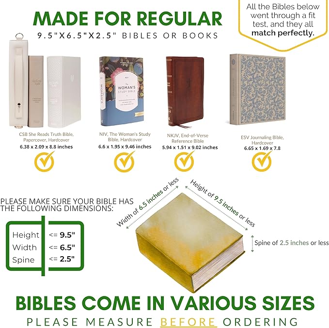 Quilted Bible Case for 6.5 X 9.5 inch Books, Bible Carrying Case for Women, Yellow Bible Cover