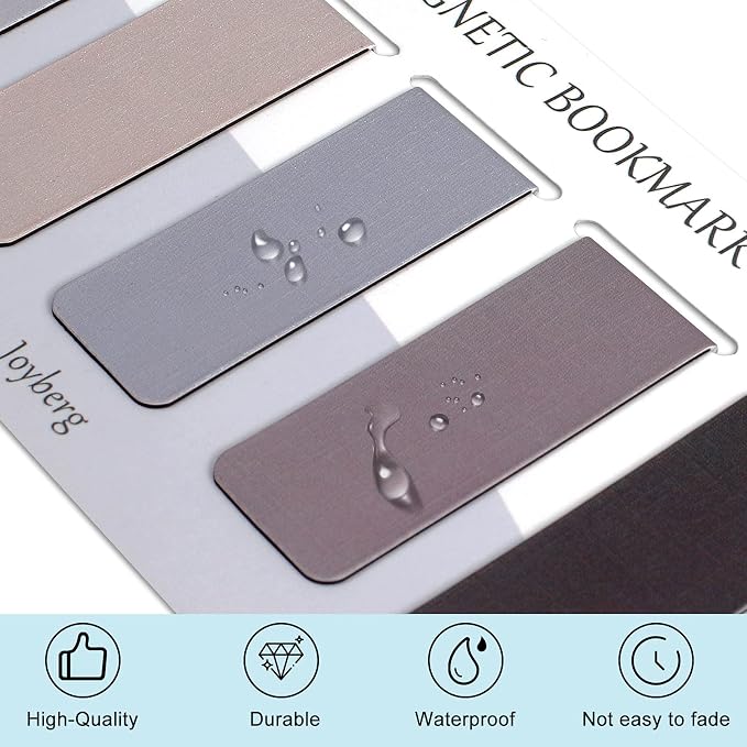 30 Pieces Bookmark, Magnetic Bookmarks for Women, Men, Book Lovers, Page Markers for Students Teachers Reading (Misty, Ocean, Emerald)