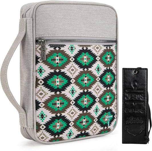 Montana West Bible Cover for Women Men with Leather Bookmark Book Carrying Cases Church Bag for Outdoor Protective