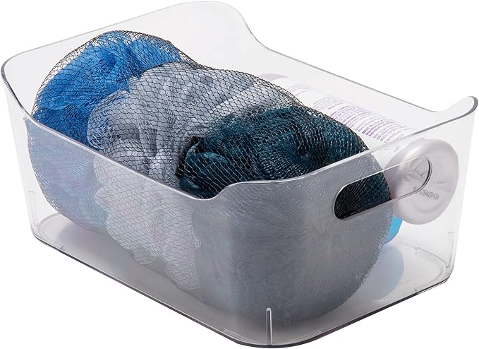 Mind Reader Desk Supplies Office Supplies Organizer, 4 Pack, 8.85" x 6" x 4", Clear
