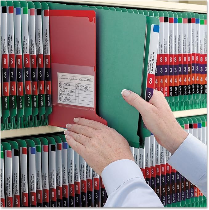 Smead End Tab Classification Folder, Legal, Straight, 2 Dividers, Green, 10 per Box (29785)