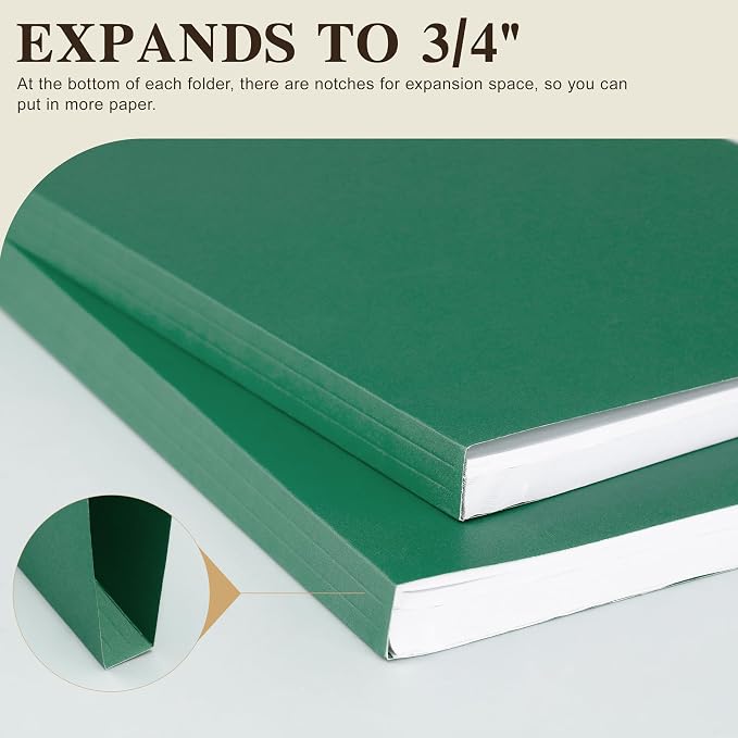 Color File Folders, 1/3-Cut Tabs, 60 Pack File Folder Letter Size, 6 Assorted Colors Organizer File Folders for School Home Office Business