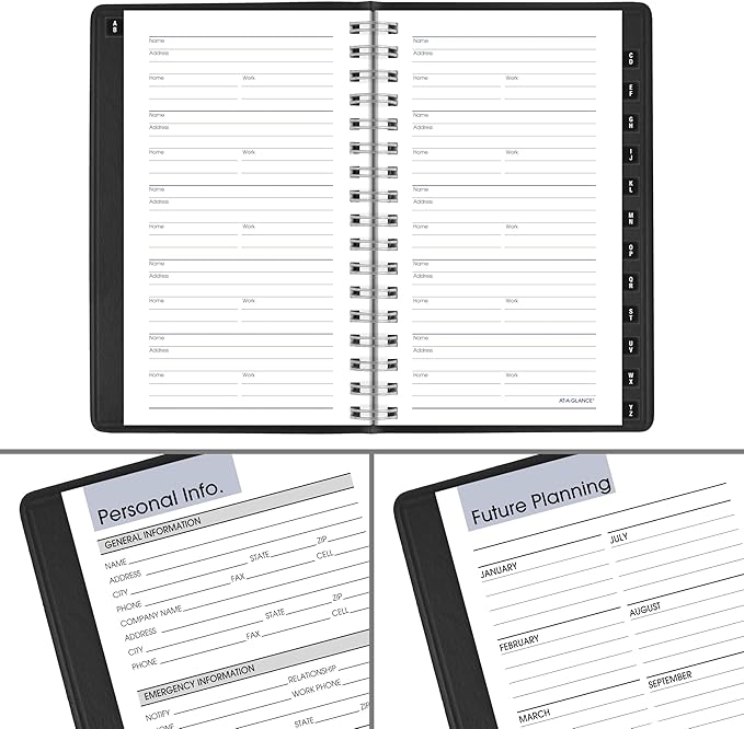 AT-A-GLANCE 2027 Appointment Book Planner, Weekly, 3.5 x 6", Pocket Size, Hourly, DayMinder, Black (G2500027)