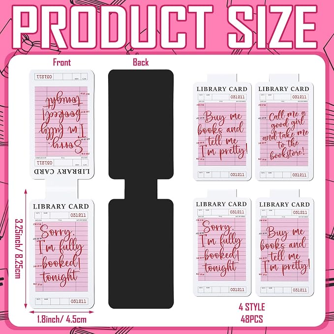 Resurhang Book Lover Gifts 48 Sets Magnetic Reading Bookmarks Bulk for Women Men Library Reading Tracker Magnetic Bookmark Book Club Bookish Gift for Students Teachers Office Classroom Reader
