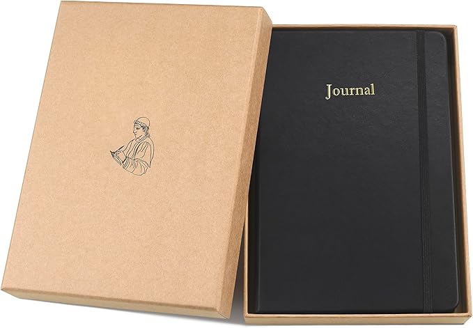 Wykeham's Productive Journal – Weekly Planner to Increase Productivity – Personalization Available (Black, 8.5"×5.5")
