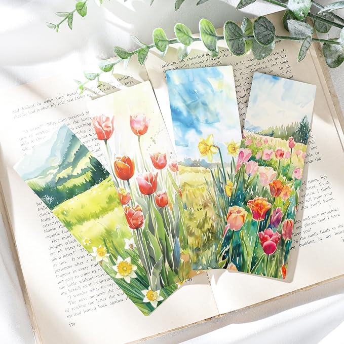 Vintage Flower Bookmark Gifts - 120 Pcs Cute Cats Dogs Paper Bookmarks Bulk for Women Book Lovers Nature Animals Page Marks School Reading Accessories Bookish Gift for Birthday Graduation