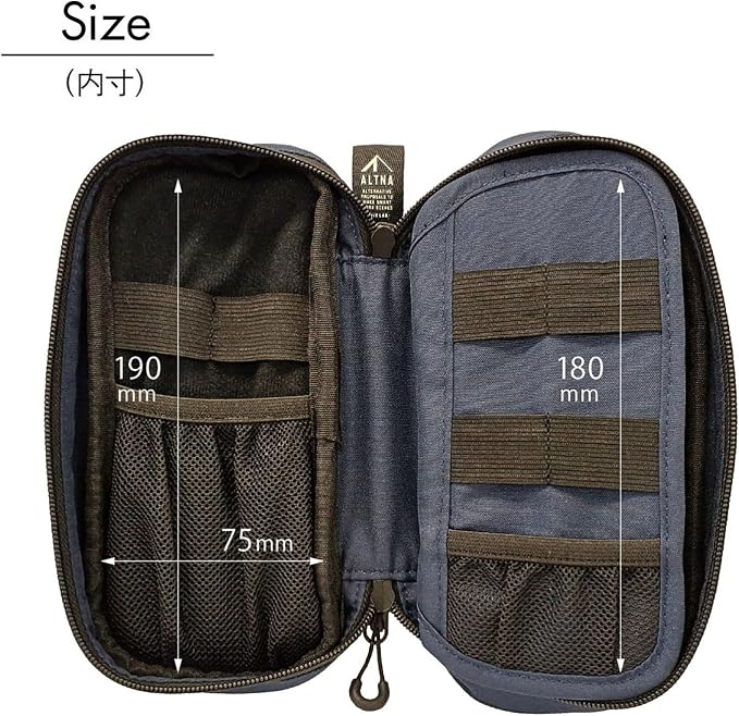 LIHITLAB Gadget Pouch, 3.8 x 2.8 x 8.5", Army Green (A7764-22)