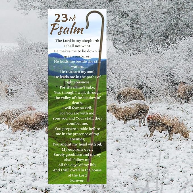 100 Shepherd’s Staff Religious Bookmarks – Psalm 23 | Christian Faith Gifts