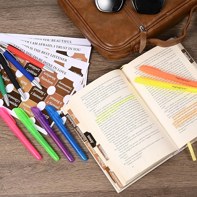 Leather Bible Cover for Men Large Bible Carrying Case with Handle Pockets Bible Book Cover with Highlighters Tabs For Church Prayer Meetings Study Supplies Accessories